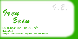 iren bein business card